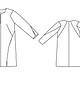 Платье с глубоким разрезом у горловины №129 — выкройка из Burda 2/2015