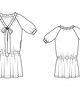 Платье с рукавами реглан №107 B — выкройка из Burda 2/2015