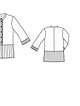 Блузка с плиссированными оборками  №110