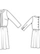 Платье с отрезной юбкой №135 — выкройка из Burda 2/2015