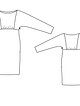 Платье с цельнокроеными рукавами №108 A — выкройка из Burda 3/2015