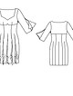 Платье с рельефными швами №123 — выкройка из Burda 3/2015