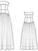 Платье-бюстье №116 — выкройка из Burda 3/2015