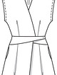 Платье с запахом и цельнокроеными рукавами №127 A — выкройка из Burda 3/2015