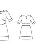 Платье с широким втачным поясом №118 — выкройка из Burda 3/2015