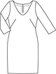 Платье приталенного силуэта №420 — выкройка из Burda. Мода для полных 1/2015