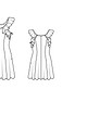 Платье с рельефными швами №109 — выкройка из Burda 5/2015
