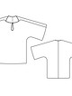 Блуза с широкими цельнокроеными рукавами №111