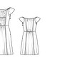 Платье с мини-рукавами реглан №104 А — выкройка из Burda 5/2015