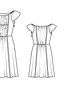 Платье с облегающим лифом №104 В — выкройка из Burda 5/2015