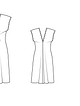 Платье с приспущенными плечами №120 С — выкройка из Burda 6/2015