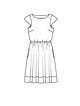 Платье с мини-рукавами  №115 — выкройка из Burda 7/2015