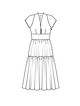 Платье с рукавами реглан №110 — выкройка из Burda 7/2015