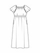 Платье с рукавами реглан №134 — выкройка из Burda 7/2015