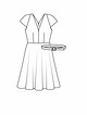 Платье с глубоким декольте №11 — выкройка из Burda. Академия шитья 1/2015