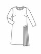 Платье с круглым вырезом горловины №121 В — выкройка из Burda 8/2015