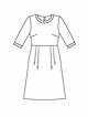 Платье с отрезной юбкой №123 — выкройка из Burda 8/2015