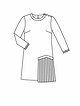Платье расклешенного силуэта №121 A — выкройка из Burda 8/2015