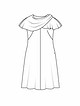 Платье с V-образным вырезом №127 В — выкройка из Burda 8/2015