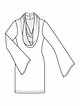 Платье с рукавами-раструбами №120 В — выкройка из Burda 9/2015