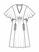 Платье с макси-«крылышками» №113 В — выкройка из Burda 9/2015