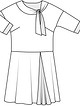 Платье с заниженной талией №406 — выкройка из Burda. Мода для полных 2/2015