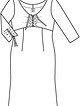 Платье с широким вырезом головины №414 — выкройка из Burda. Мода для полных 2/2015