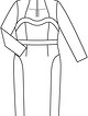 Платье по фигуре №422 — выкройка из Burda. Мода для полных 2/2015