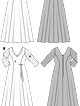 Платье длинное расклешенное №6711 — выкройка из Каталог Burda осень-зима/2015/2016