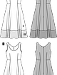Платье расклешенного силуэта №6758 — выкройка из Каталог Burda осень-зима/2015/2016