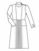 Платье с воротником-стойкой №116 — выкройка из Burda 10/2015
