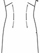 Платье-футляр с волнообразным вырезом горловины №111 А — выкройка из Burda 10/2015
