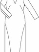 Платье с V-образным вырезом №131 В — выкройка из Burda 10/2015