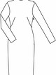 Платье с цельнокроеным воротником №114 — выкройка из Burda 11/2015