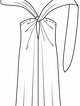 Платье-бандо с вырезом капелькой №110 В — выкройка из Burda 11/2015