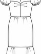 Платье с рукавами-фонариками №101 А — выкройка из Burda 11/2015