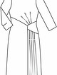 Платье с рукавами 3/4 №110 А — выкройка из Burda 12/2015