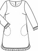 Платье расклешенного силуэта №120 С — выкройка из Burda 12/2015