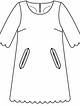 Платье А-силуэта с фестонами №120 В — выкройка из Burda 12/2015