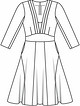 Платье с прилегающим лифом №117 — выкройка из Burda 1/2016