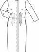 Платье приталенного силуэта №128 — выкройка из Burda 1/2016