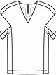 Блузка с V-образным вырезом горловины №105 В