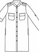Платье-рубашка в стиле сафари №109 — выкройка из Burda 2/2016