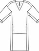 Платье прямого силуэта №106 А — выкройка из Burda 2/2016