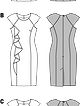 Платье-футляр с рукавами реглан №6920 — выкройка из Каталог Burda осень-зима/2015/2016