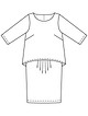 Платье с отрезной юбкой №105 — выкройка из Burda 3/2016