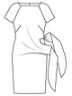 Платье с вырезом горловины лодочкой №108 А — выкройка из Burda 3/2016