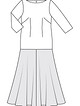 Платье с заниженной талией №132 — выкройка из Burda 3/2016