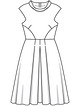 Платье с облегающим лифом №125 — выкройка из Burda 3/2016