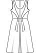 Платье приталенного силуэта №122 — выкройка из Burda 3/2016